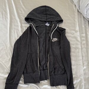 Nike Women's Charcoal Zip-Up Hoodie